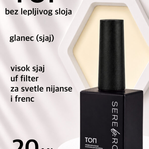 Top bez lepljivog sloja „Sjaj“ za gel & gel lak  20ml