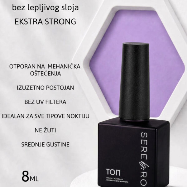 Top bez lepljivog sloja EKSTRA STRONG za gel & gel lak 8ml